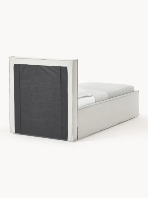 Camas Individuales|Camas Tapizadas>Westwing Collection Cama individual Dream Tejido jaspeado greige