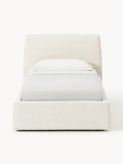 Outlet Cama individual en tejido bouclé Cloud Camas Individuales|Camas Tapizadas