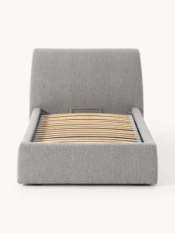 Best Cama individual en tejido bouclé con espacio de almacenamiento Cloud Camas Individuales|Camas Tapizadas