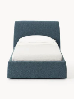 Camas Individuales|Camas Tapizadas></noscript>Westwing Collection Cama individual en tejido bouclé con espacio de almacenamiento Cloud Bouclé gris azulado