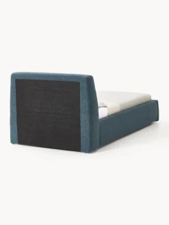 Camas Individuales|Camas Tapizadas></noscript>Westwing Collection Cama individual en tejido bouclé con espacio de almacenamiento Cloud Bouclé gris azulado