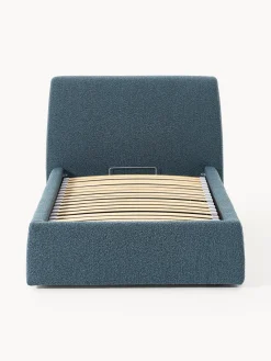 Camas Individuales|Camas Tapizadas></noscript>Westwing Collection Cama individual en tejido bouclé con espacio de almacenamiento Cloud Bouclé gris azulado