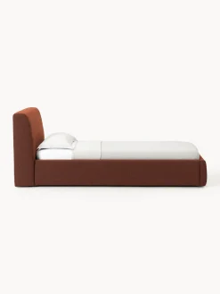 Camas Individuales|Camas Tapizadas></noscript>Westwing Collection Cama individual en tejido bouclé con espacio de almacenamiento Cloud Bouclé terracota