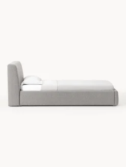 Camas Individuales|Camas Tapizadas></noscript>Westwing Collection Cama individual en tejido bouclé Cloud Bouclé gris