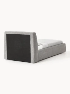 Camas Individuales|Camas Tapizadas></noscript>Westwing Collection Cama individual en tejido bouclé Cloud Bouclé gris
