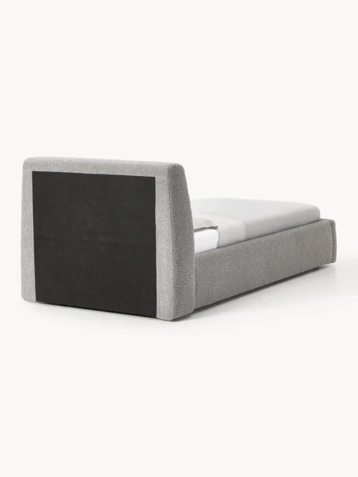 Camas Individuales|Camas Tapizadas>Westwing Collection Cama individual en tejido bouclé Cloud Bouclé gris