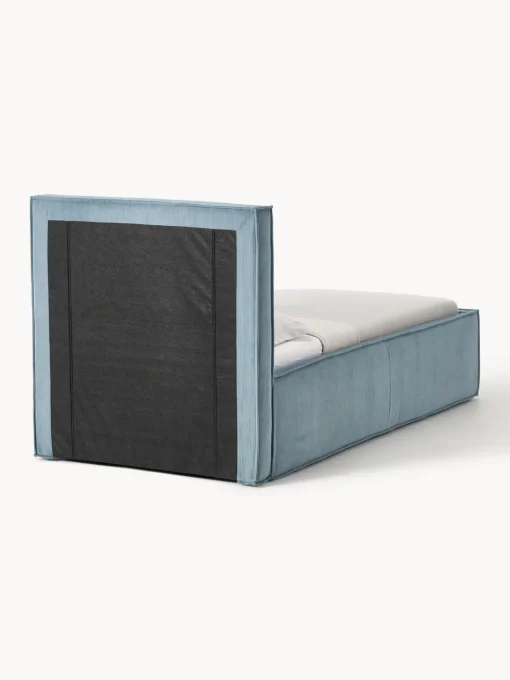 Camas Individuales|Camas Tapizadas>Westwing Collection Cama individual tapizada de pana Dream Pana azul