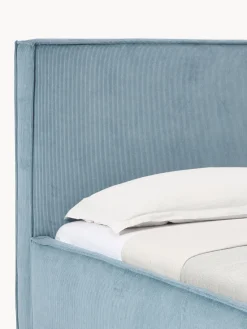 Camas Individuales|Camas Tapizadas></noscript>Westwing Collection Cama individual tapizada de pana Dream Pana azul