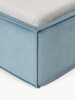 Camas Individuales|Camas Tapizadas></noscript>Westwing Collection Cama individual tapizada de pana Dream Pana azul