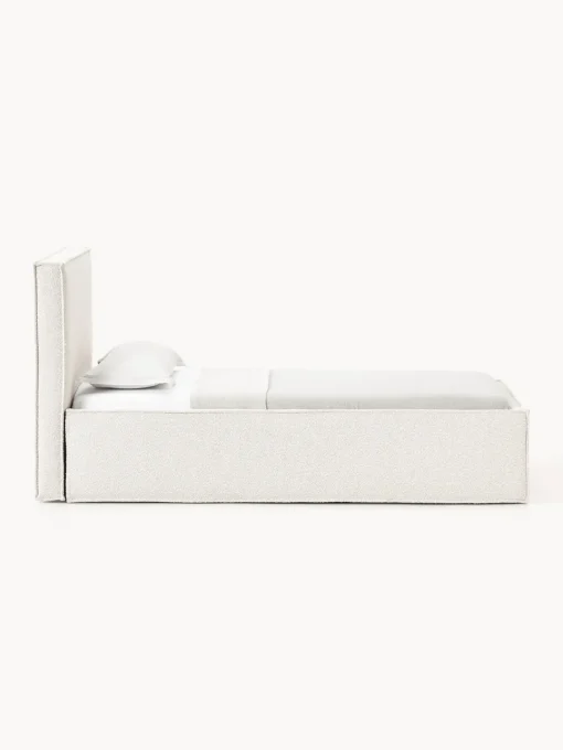 Cama individual tapizada en tejido bouclé con espacio de almacenamiento Dream Camas Individuales|Camas Tapizadas