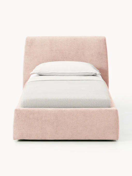 Camas Individuales|Camas Tapizadas>Westwing Collection Cama individual tapizada con espacio de almacenamiento Cloud Tejido melocotón
