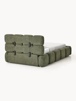 New Cama individual tapizada en borreguillo bouclé Tayla Camas Individuales|Camas Tapizadas