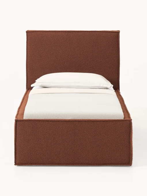 Outlet Cama individual tapizada en tejido bouclé Dream Camas Individuales|Camas Tapizadas
