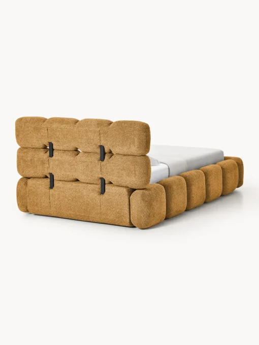 Hot Cama individual tapizada en borreguillo bouclé Tayla Camas Individuales|Camas Tapizadas