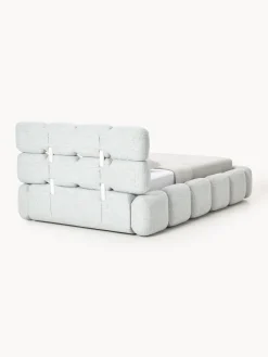 Clearance Cama individual tapizada en borreguillo bouclé Tayla Camas Individuales|Camas Tapizadas