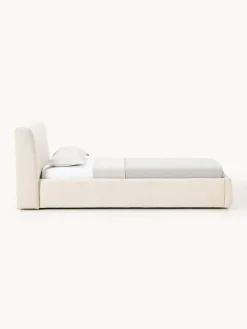 Camas Individuales|Camas Tapizadas></noscript>Westwing Collection Cama individual tapizada Cloud Tejido aterciopelado beige claro