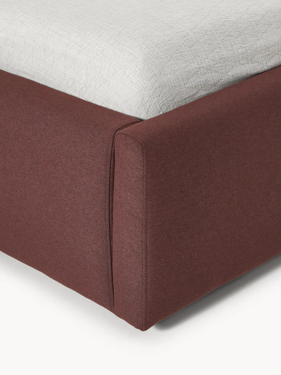 Camas Tapizadas|Camas>Westwing Collection Cama tapizada Cloud Tejido fino rojo vino