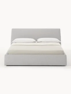 Camas Tapizadas|Camas></noscript>Westwing Collection Cama tapizada con espacio de almacenamiento Cloud Tejido fino gris claro