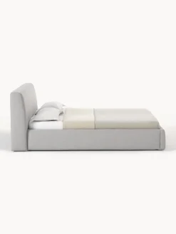 Camas Tapizadas|Camas></noscript>Westwing Collection Cama tapizada con espacio de almacenamiento Cloud Tejido fino gris claro