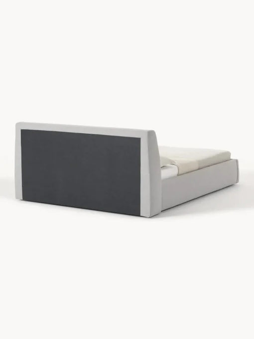 Camas Tapizadas|Camas>Westwing Collection Cama tapizada con espacio de almacenamiento Cloud Tejido fino gris claro