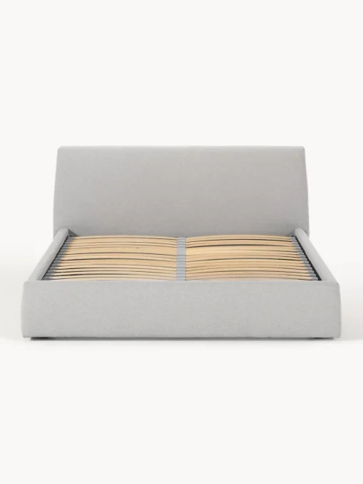 Camas Tapizadas|Camas>Westwing Collection Cama tapizada con espacio de almacenamiento Cloud Tejido fino gris claro
