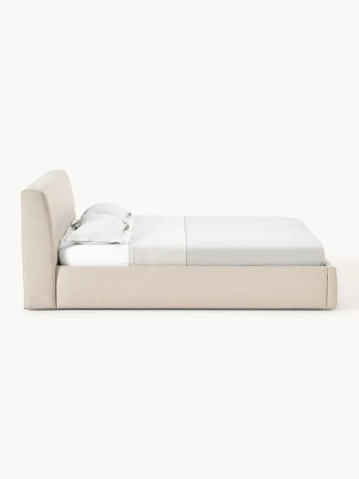 Camas Tapizadas|Camas>Westwing Collection Cama tapizada con espacio de almacenamiento Cloud Tejido beige jaspeado