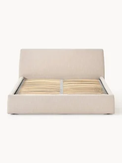 Camas Tapizadas|Camas></noscript>Westwing Collection Cama tapizada con espacio de almacenamiento Cloud Tejido beige jaspeado