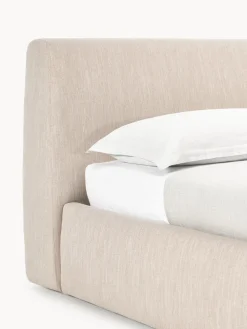 Camas Tapizadas|Camas></noscript>Westwing Collection Cama tapizada con espacio de almacenamiento Cloud Tejido beige jaspeado