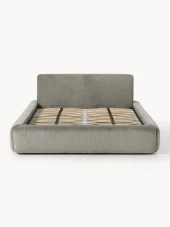 Camas Tapizadas|Camas></noscript>Westwing Collection Cama tapizada con espacio de almacenamiento Melva Pana gris