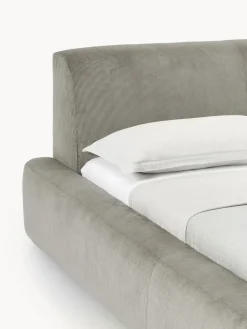Camas Tapizadas|Camas></noscript>Westwing Collection Cama tapizada con espacio de almacenamiento Melva Pana gris