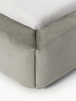 Camas Tapizadas|Camas></noscript>Westwing Collection Cama tapizada con espacio de almacenamiento Melva Pana gris