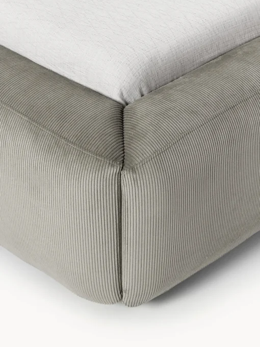 Camas Tapizadas|Camas>Westwing Collection Cama tapizada con espacio de almacenamiento Melva Pana gris