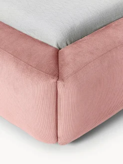 Camas Tapizadas|Camas></noscript>Westwing Collection Cama tapizada con espacio de almacenamiento Melva Pana rosa palo