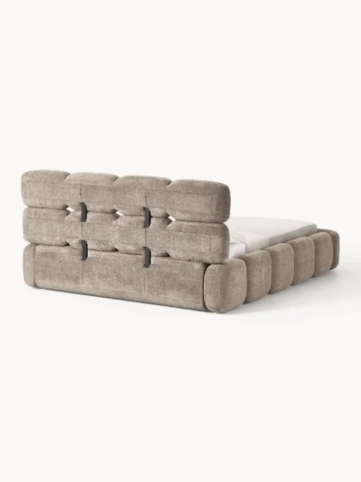 Best Cama tapizada de boreguillo bouclé con espacio de almacenamiento Tayla Camas Tapizadas|Camas