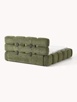 Discount Cama tapizada de boreguillo bouclé con espacio de almacenamiento Tayla Camas Tapizadas|Camas