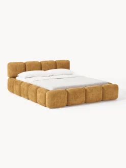 New Cama tapizada de borreguillo bouclé Tayla Camas Tapizadas|Camas