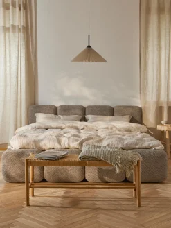 Sale Cama tapizada de borreguillo bouclé Tayla Camas Tapizadas|Camas