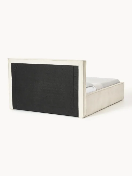 Camas Tapizadas|Camas>Westwing Collection Cama tapizada de pana con espacio de almacenaje Dream Pana blanco Off White