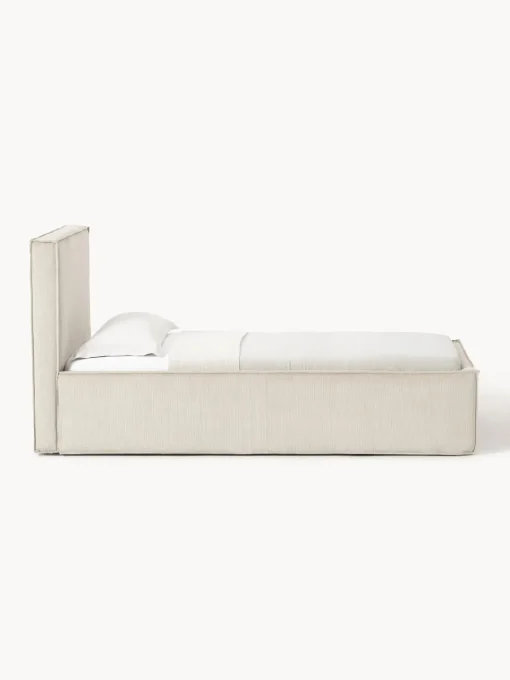 Sale Cama tapizada de pana con espacio de almacenamiento Dream Camas Individuales|Camas Tapizadas