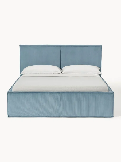 Camas Tapizadas|Camas>Westwing Collection Cama tapizada de pana Dream Pana azul
