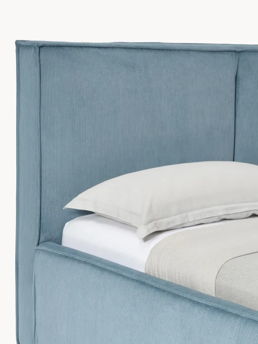 Camas Tapizadas|Camas>Westwing Collection Cama tapizada de pana Dream Pana azul