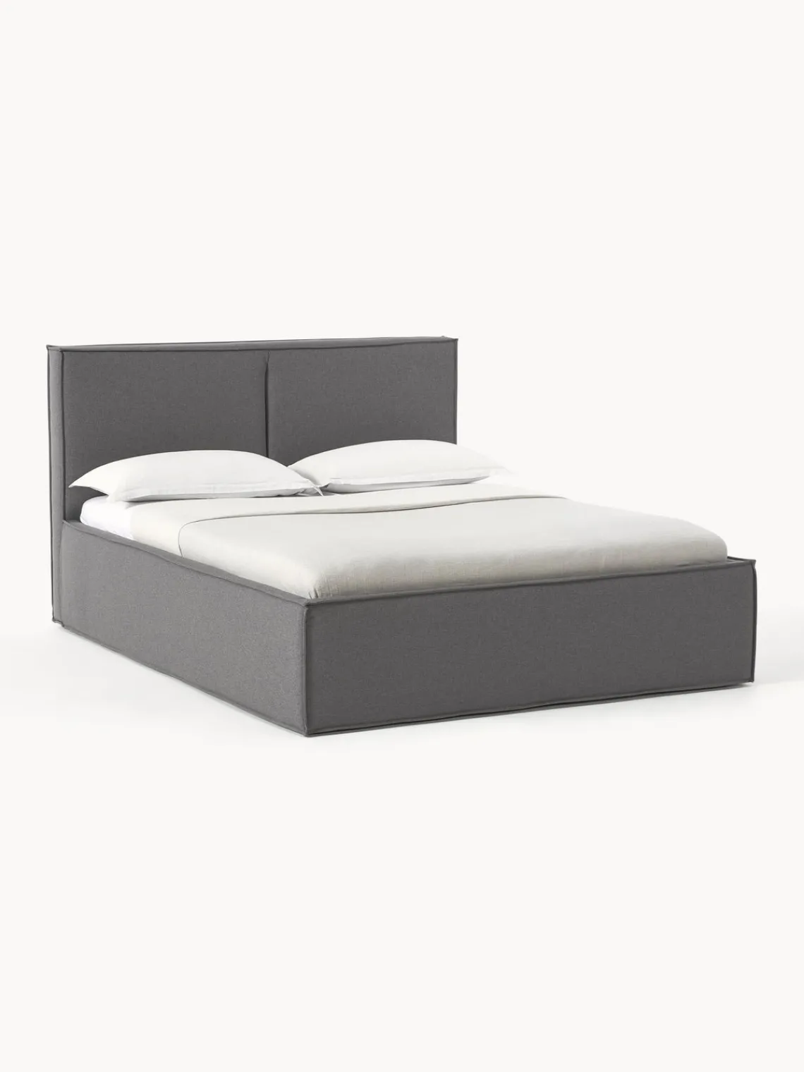 Camas Tapizadas|Camas>Westwing Collection Cama tapizada Dream Tejido fino gris antracita