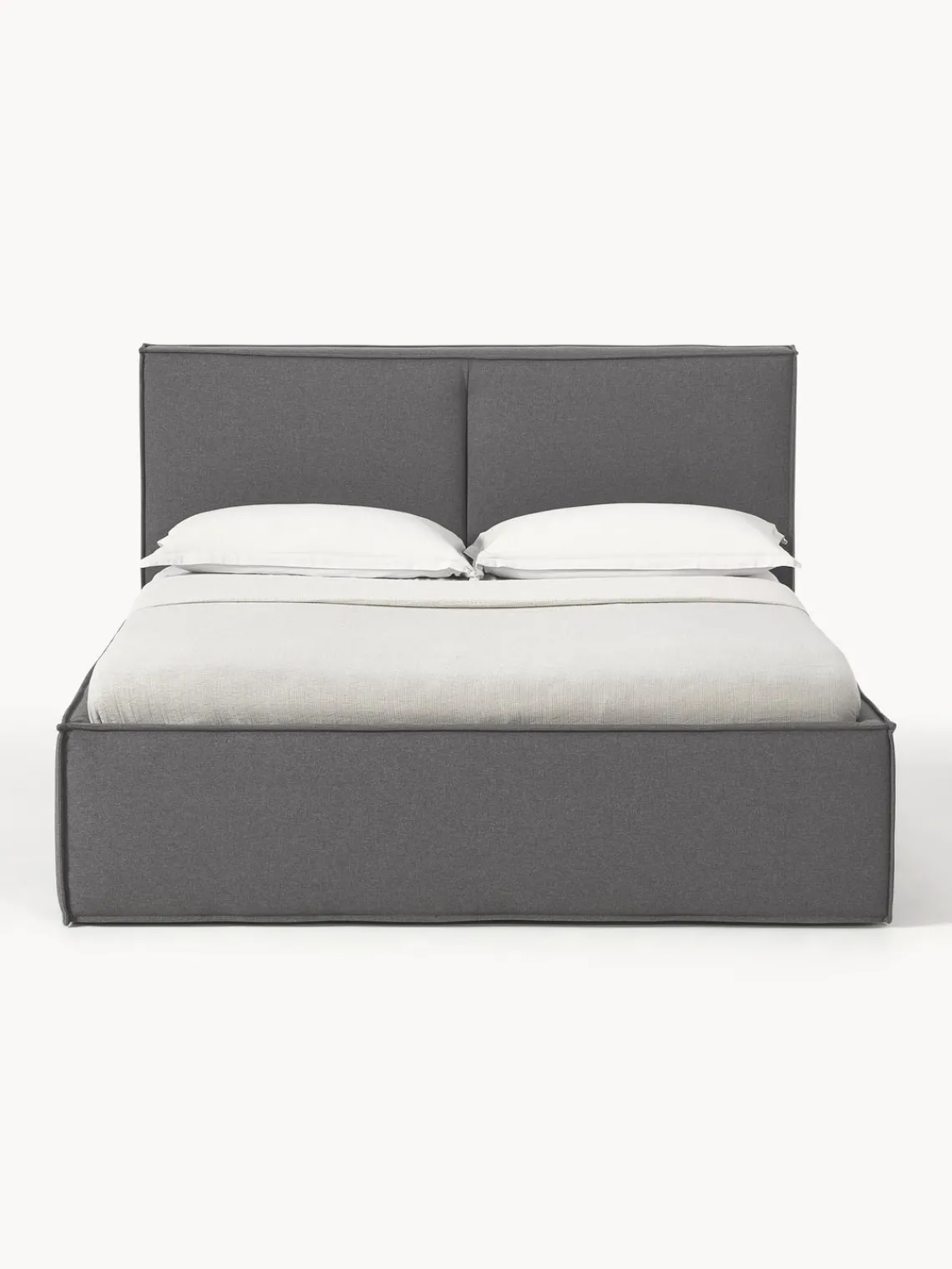 Camas Tapizadas|Camas>Westwing Collection Cama tapizada Dream Tejido fino gris antracita