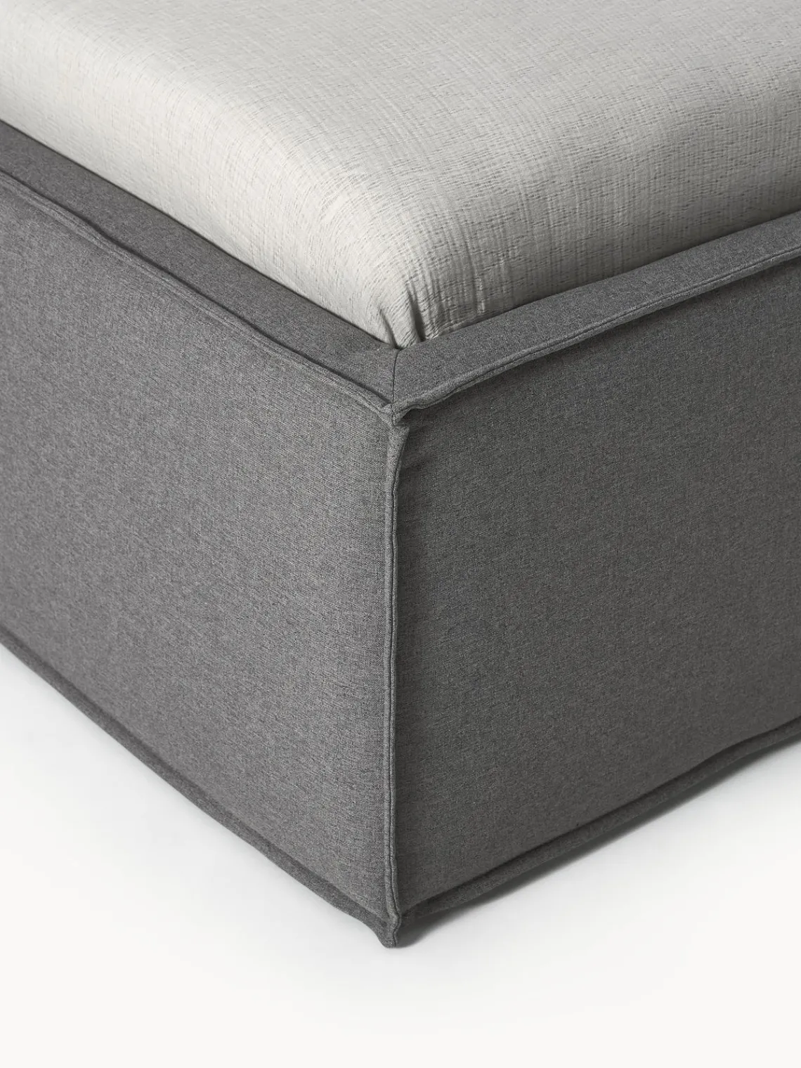 Camas Tapizadas|Camas>Westwing Collection Cama tapizada Dream Tejido fino gris antracita