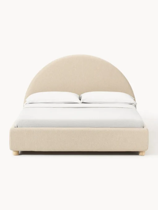 Camas Tapizadas|Camas>Westwing Collection Cama tapizada Ebba Tejido grueso beige