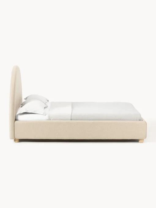 Camas Tapizadas|Camas>Westwing Collection Cama tapizada Ebba Tejido grueso beige