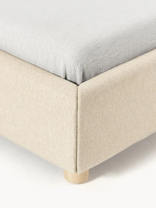 Camas Tapizadas|Camas>Westwing Collection Cama tapizada Ebba Tejido grueso beige