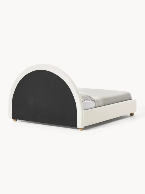 Camas Tapizadas|Camas>Westwing Collection Cama tapizada Ebba, con espacio de almacenamiento Tejido grueso beige claro