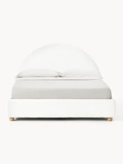 Camas Tapizadas|Camas></noscript>Westwing Collection Cama tapizada en borreguillo Ebba, con espacio de almacenamiento Borreguillo blanco