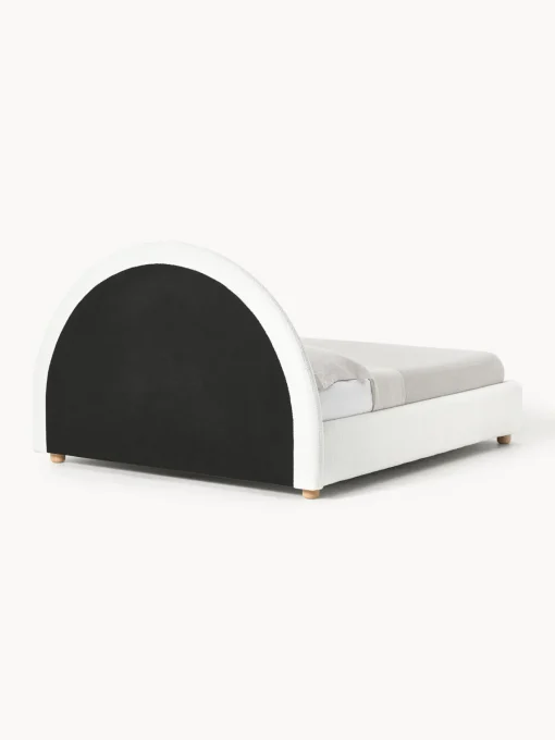 Camas Tapizadas|Camas>Westwing Collection Cama tapizada en borreguillo Ebba, con espacio de almacenamiento Borreguillo blanco